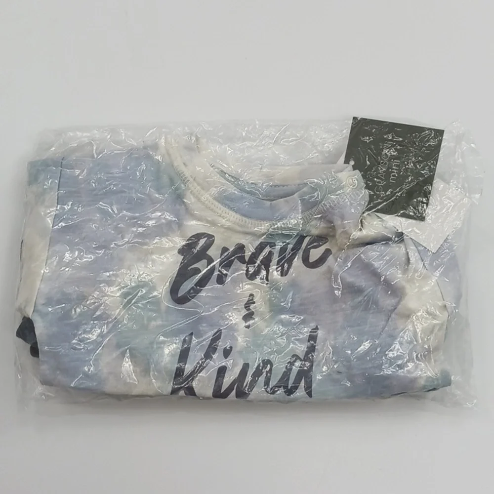 Grayson Mini Baby Boy Outfit Blue Tie Dye Pants T Shirt Set Size 0-3 Months